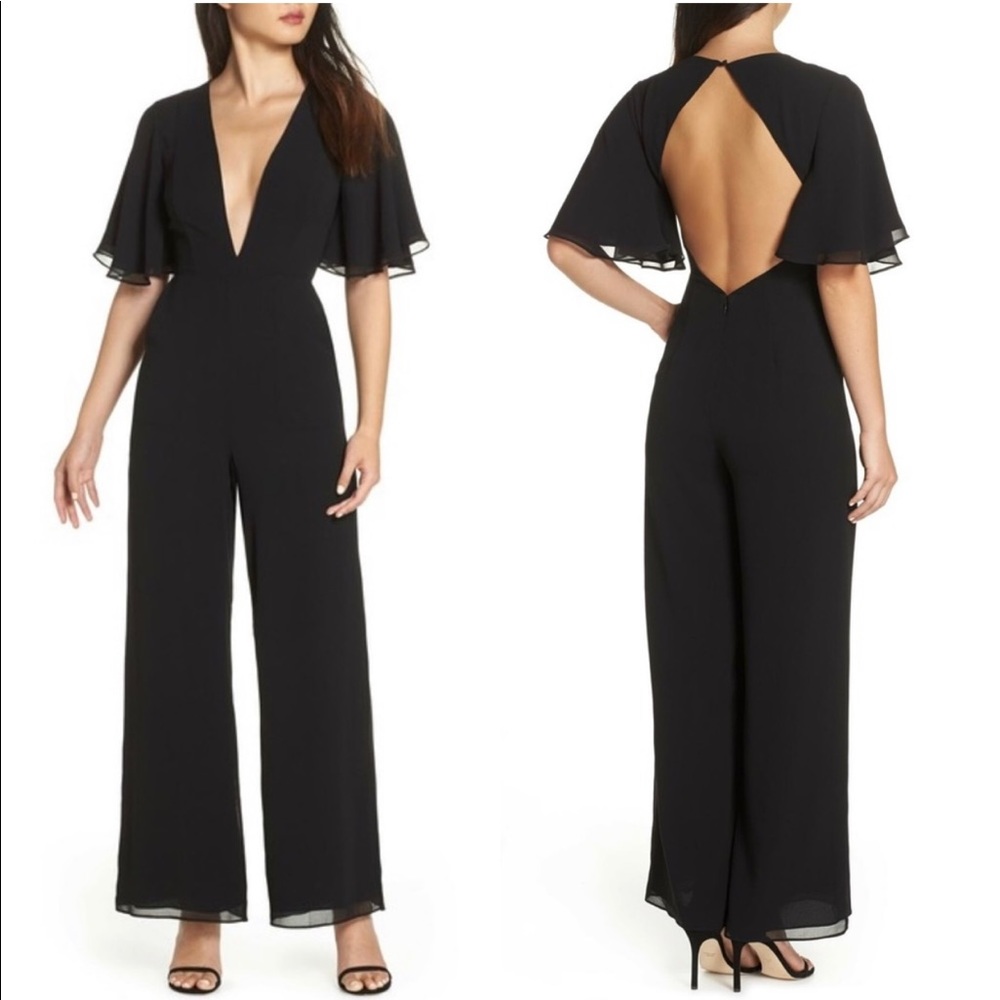 NWT Fame & Partners Collette Plunge Jumpsuit
